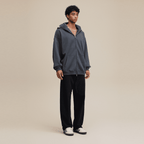 Windproof Sports Zip-up Hoodie with Built-in Face Mask