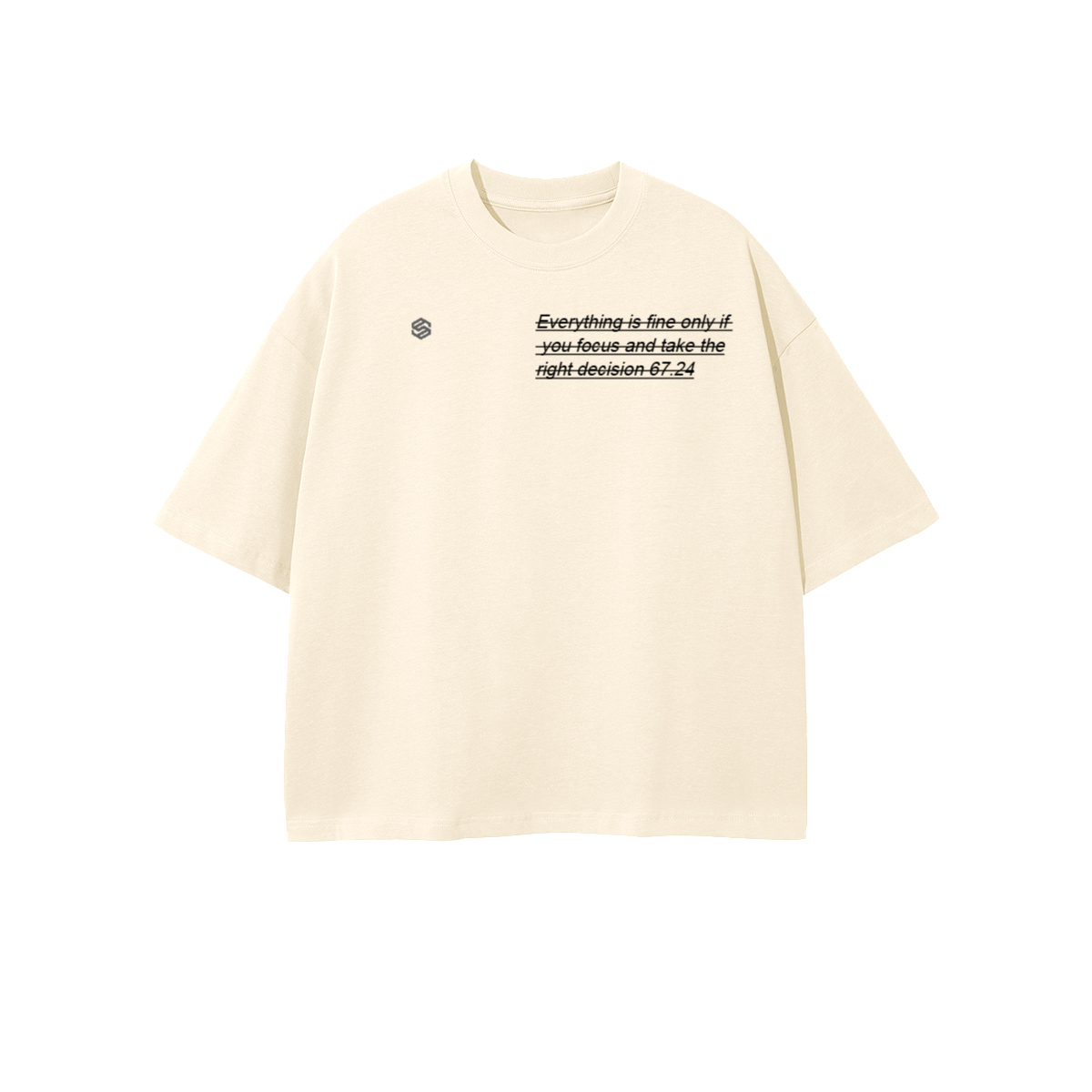 Unisex 100% Combed Cotton Cropped Oversized T-shirt (250g)