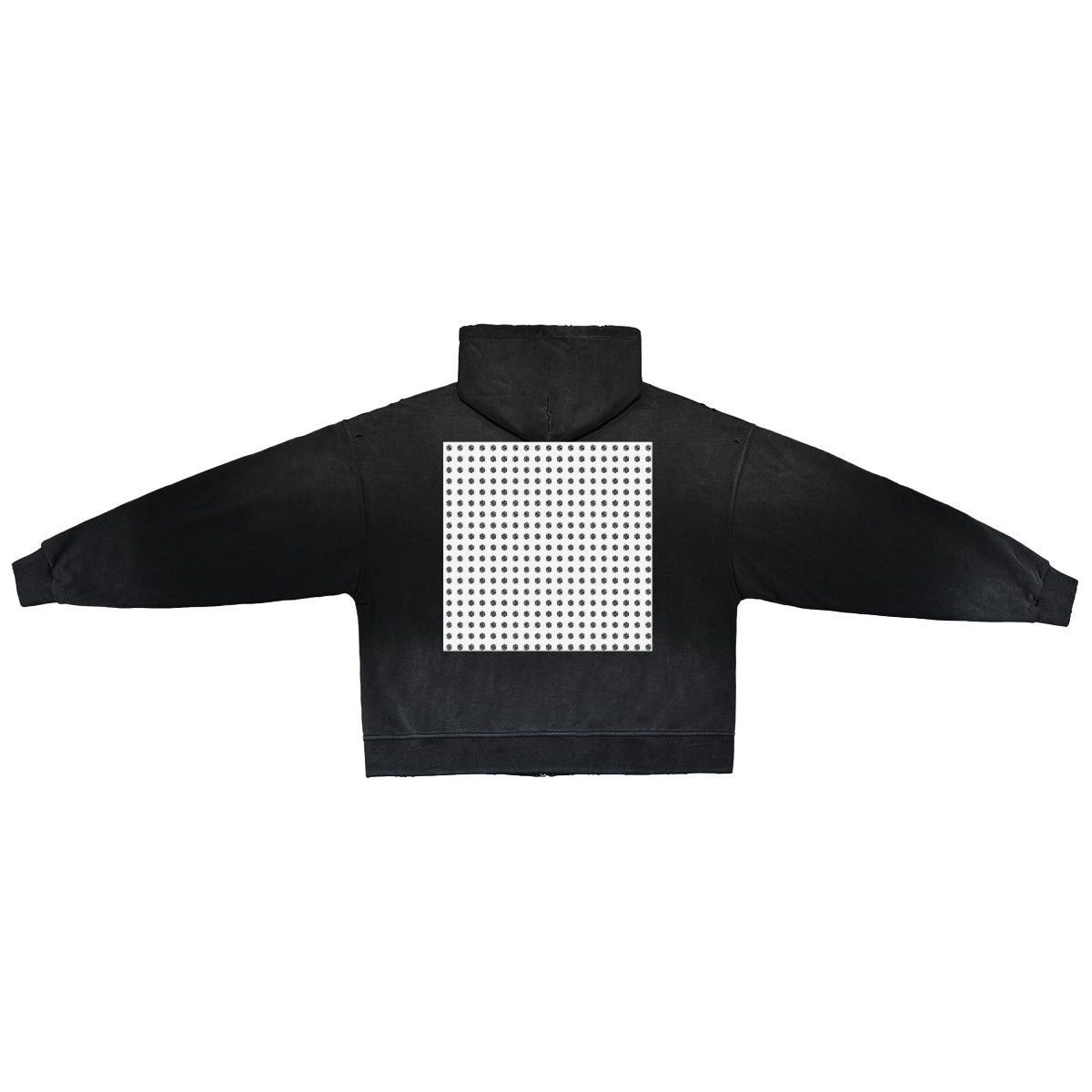 Unisex Washed Distressed Dystopian Streetwear Zip-Up Hoodie(420GSM)