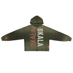 Unisex Washed Distressed Dystopian Streetwear Zip-Up Hoodie(420GSM)