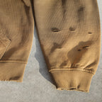 Unisex Heavyweight Washed Distressed Dystopian Streetwear Zip-Up Hoodie(420GSM)