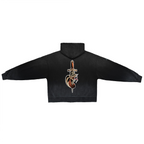 Unisex Washed Distressed Dystopian Streetwear Zip-Up Hoodie(420GSM)