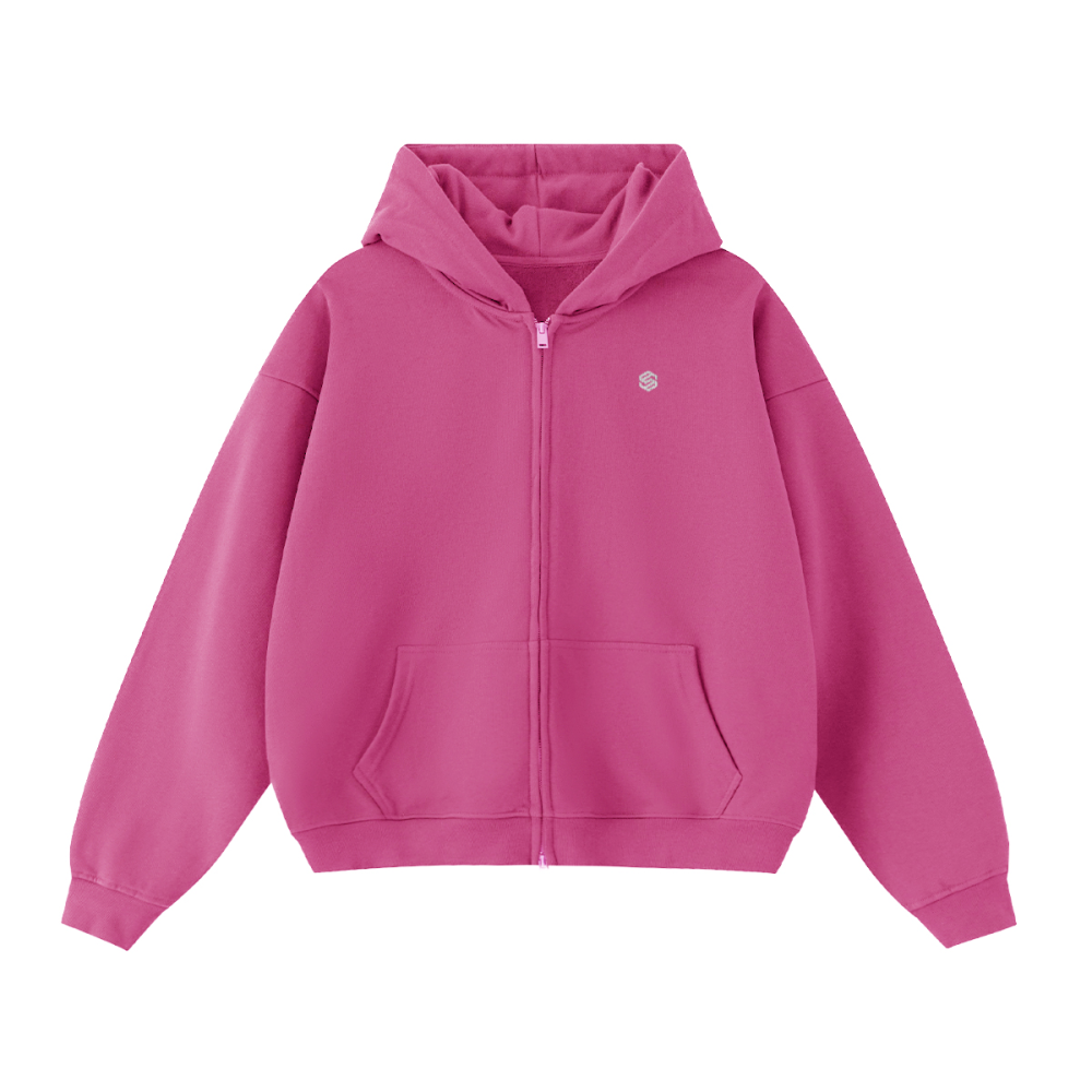 Unisex Cropped Double-Zip Hoodie (460 GSM)