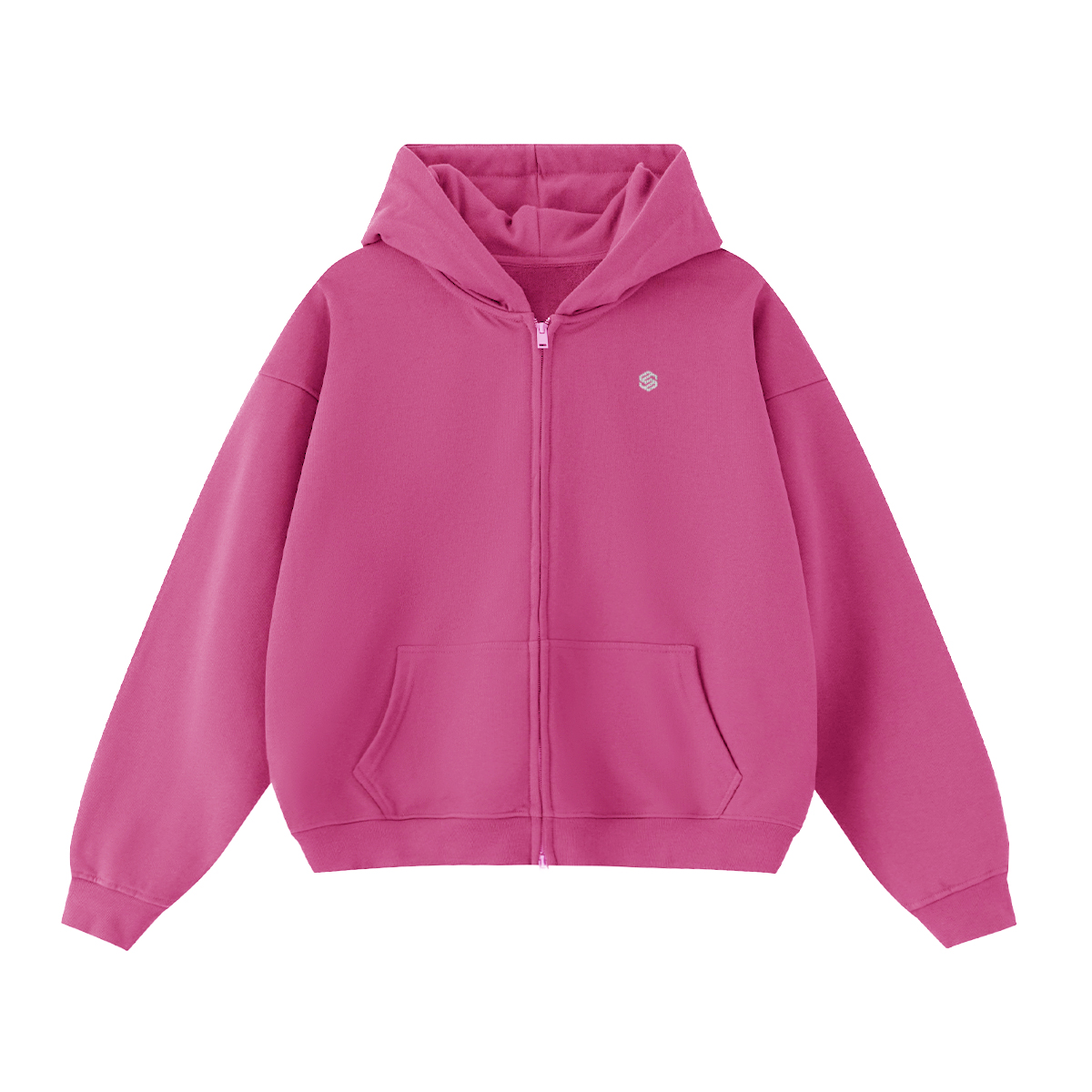 Unisex Cropped Double-Zip Hoodie (460 GSM)