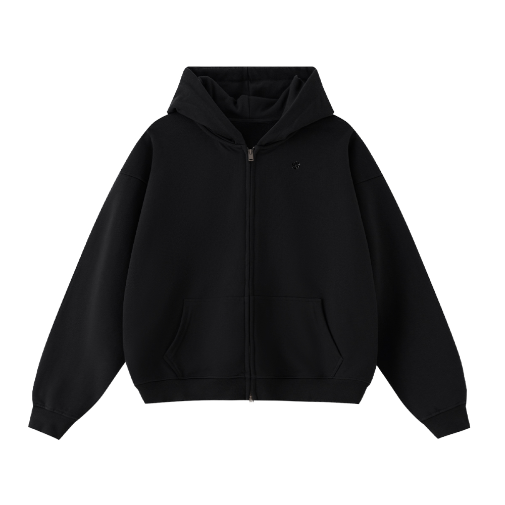 Unisex Cropped Double-Zip Hoodie (460 GSM)