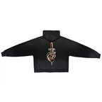 Unisex Washed Distressed Dystopian Streetwear Zip-Up Hoodie(420GSM)