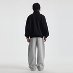 Unisex Brushed Stand-collar Zip-up Jacket