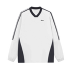 Colorblock V-neck Long Sleeve Shirt