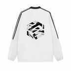 Colorblock V-neck Long Sleeve Shirt