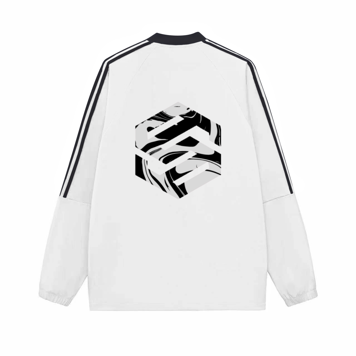 Colorblock V-neck Long Sleeve Shirt