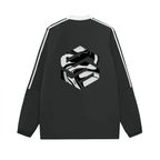 Colorblock V-neck Long Sleeve Shirt