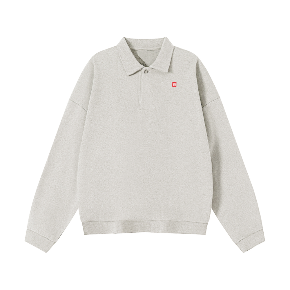 Men’s Half-Placket Polo Collar Sweatshirt