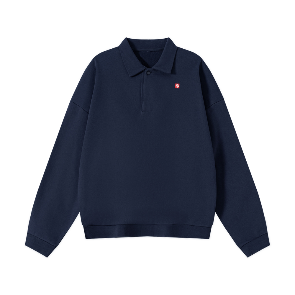 Men’s Half-Placket Polo Collar Sweatshirt