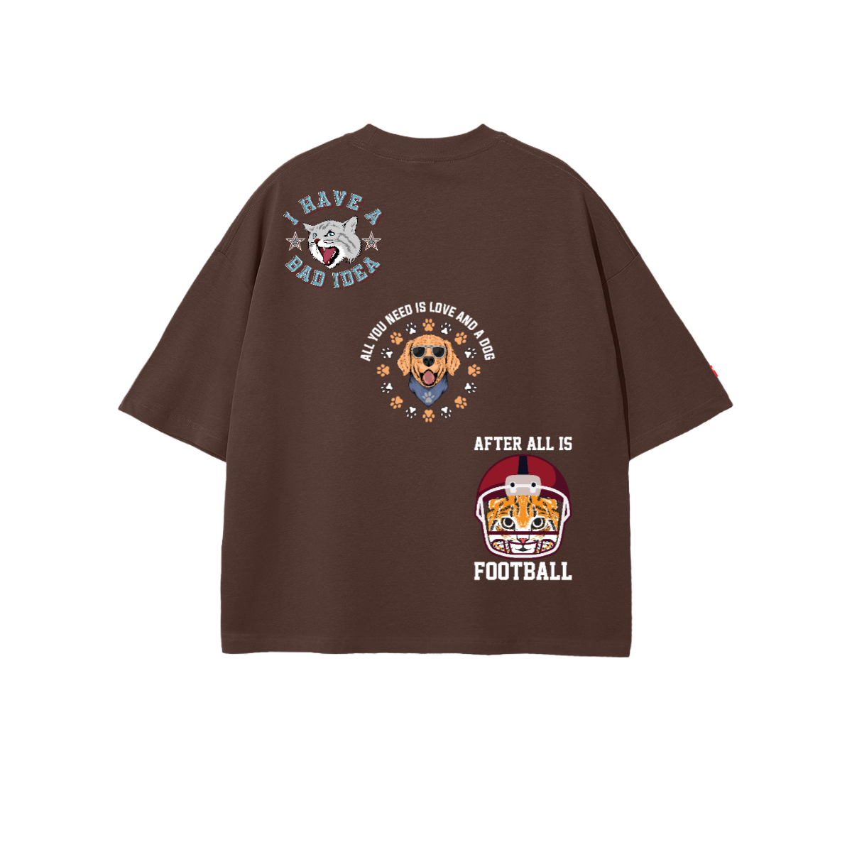 Unisex 100% Combed Cotton Cropped Oversized T-shirt (250g)