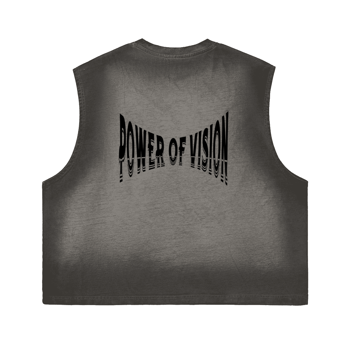 Unisex Cropped Boxy Washed Gradient Pure Cotton Tank Top (230 gsm)