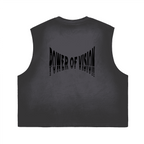 Unisex Cropped Boxy Washed Gradient Pure Cotton Tank Top (230 gsm)