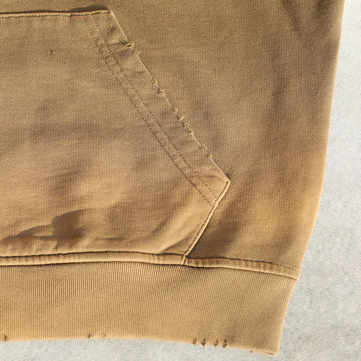 Unisex Heavyweight Washed Distressed Dystopian Streetwear Zip-Up Hoodie(420GSM)