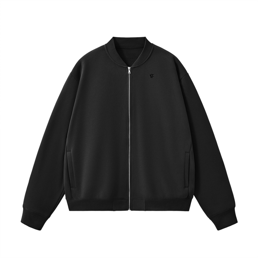 Unisex Fleece Zip-Up Baseball Jacket（360GSM）