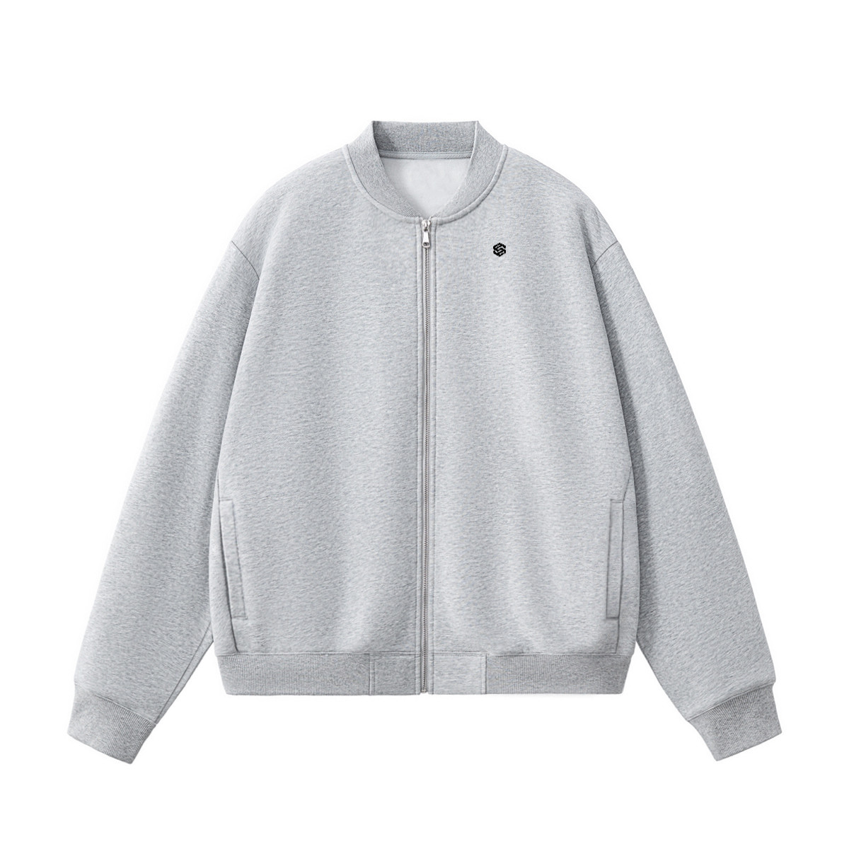 Unisex Fleece Zip-Up Baseball Jacket（360GSM）