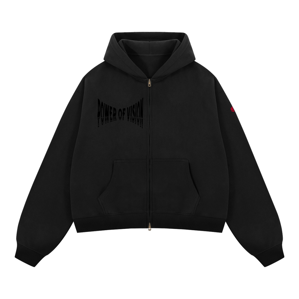 unisex cropped fleece hoodie