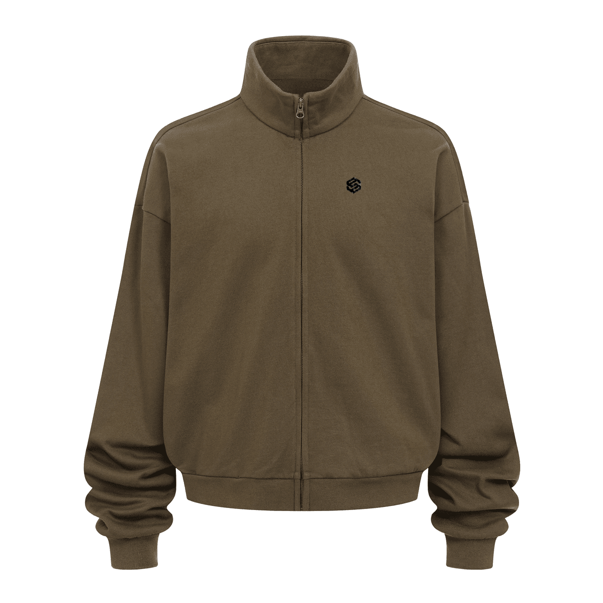 Unisex Brushed Stand-collar Zip-up Jacket（410GSM）