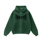 Unisex Fleece Zip-up Oversized Hoodie(380GSM)