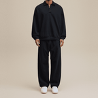 Men’s Half-Placket Polo Collar Sweatshirt