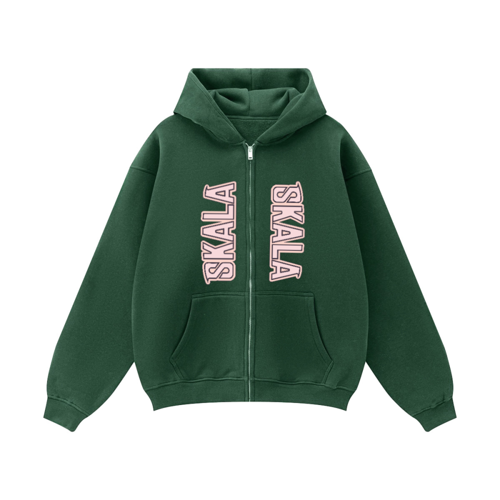 Unisex Fleece Zip-up Oversized Hoodie