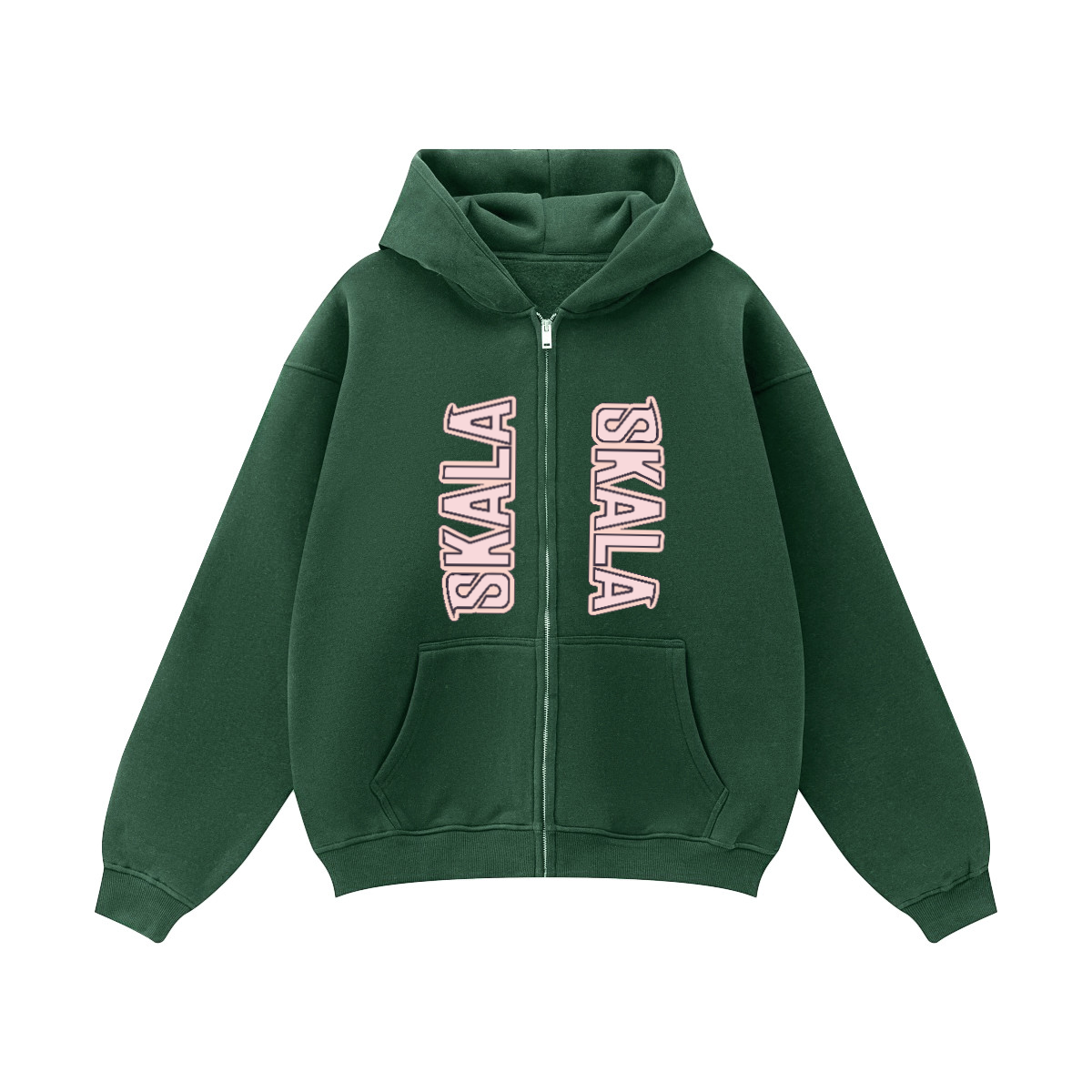 Unisex Fleece Zip-up Oversized Hoodie