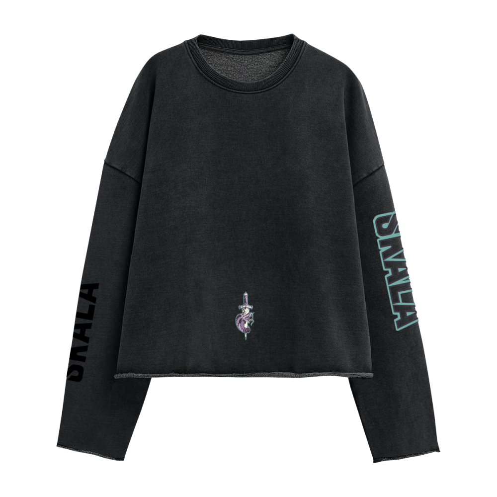 Unisex Washed Cropped Sweatshirt