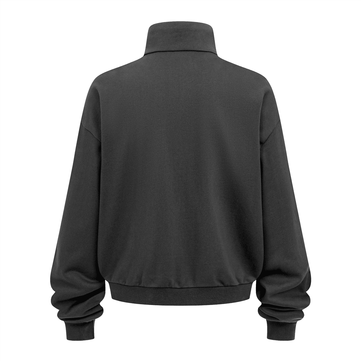 Unisex Brushed Stand-collar Zip-up Jacket