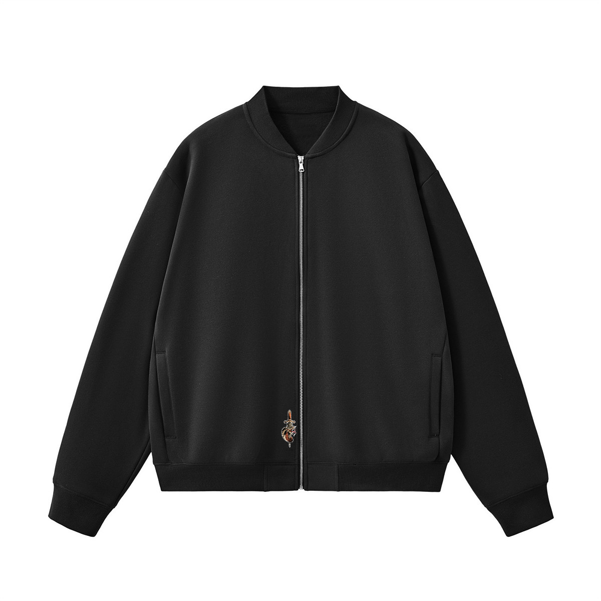 Unisex Fleece Zip-Up Baseball Jacket