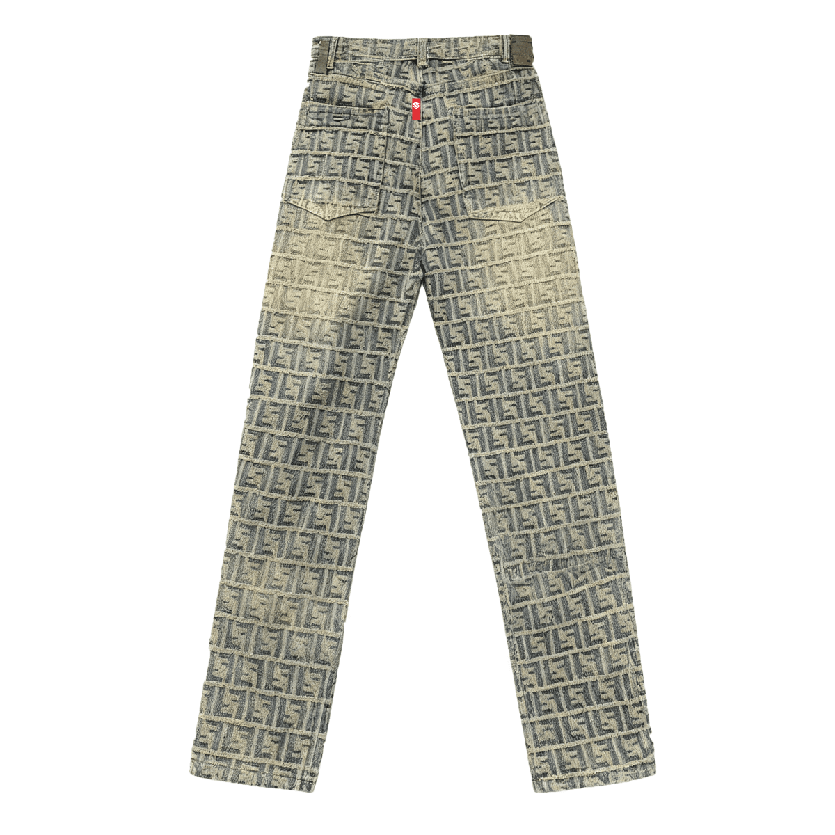 Unisex Jacquard All-over Letter Jeans