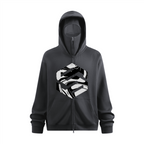 Windproof Sports Zip-up Hoodie with Built-in Face Mask