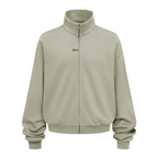 Unisex Brushed Stand-collar Zip-up Jacket