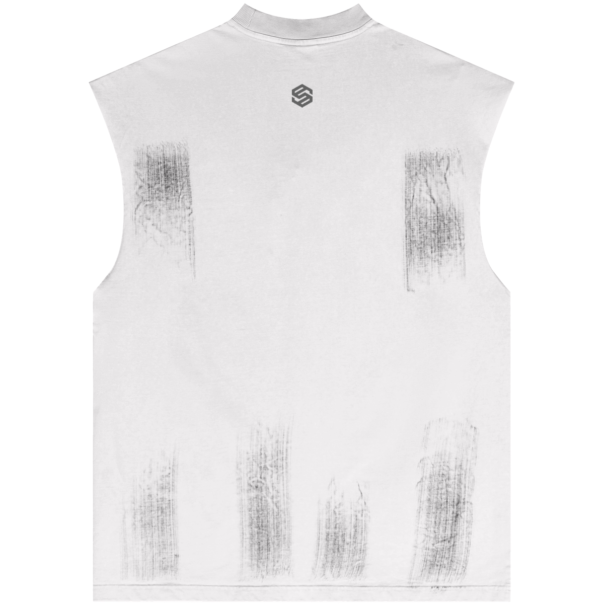 Distressed High Street Round Neck Sleeveless