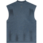 Distressed High Street Round Neck Sleeveless