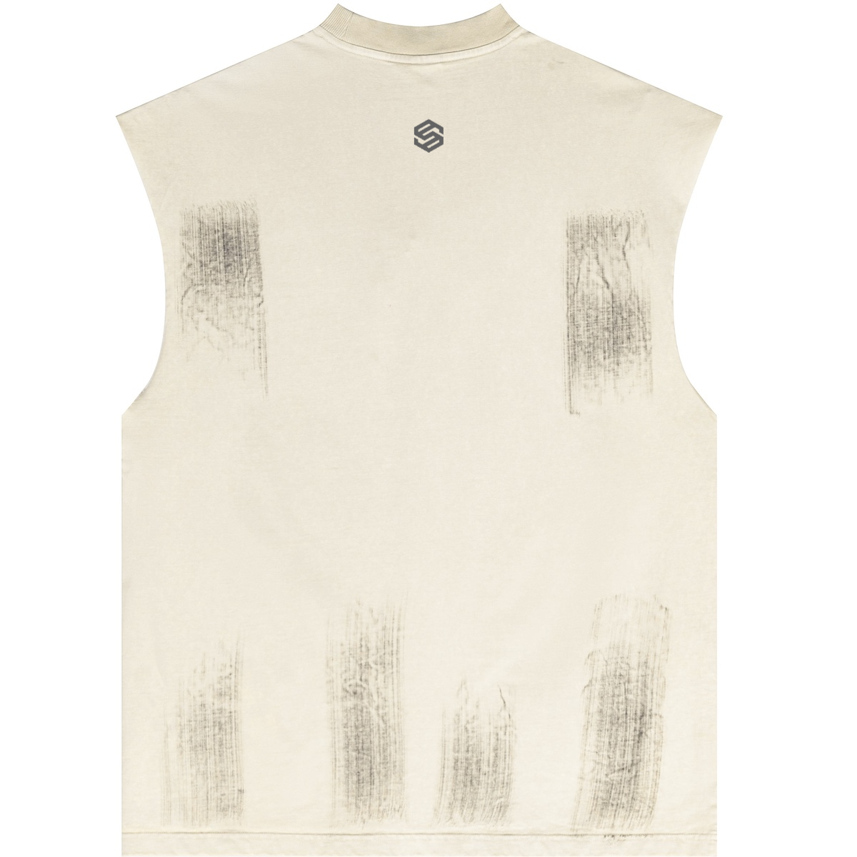 Distressed High Street Round Neck Sleeveless