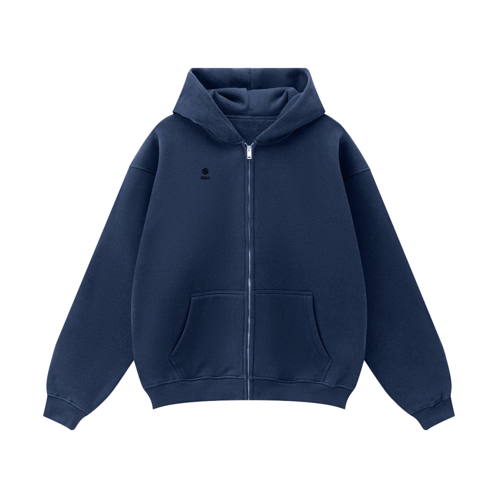 Unisex Fleece Zip-up Oversized Hoodie(380GSM)
