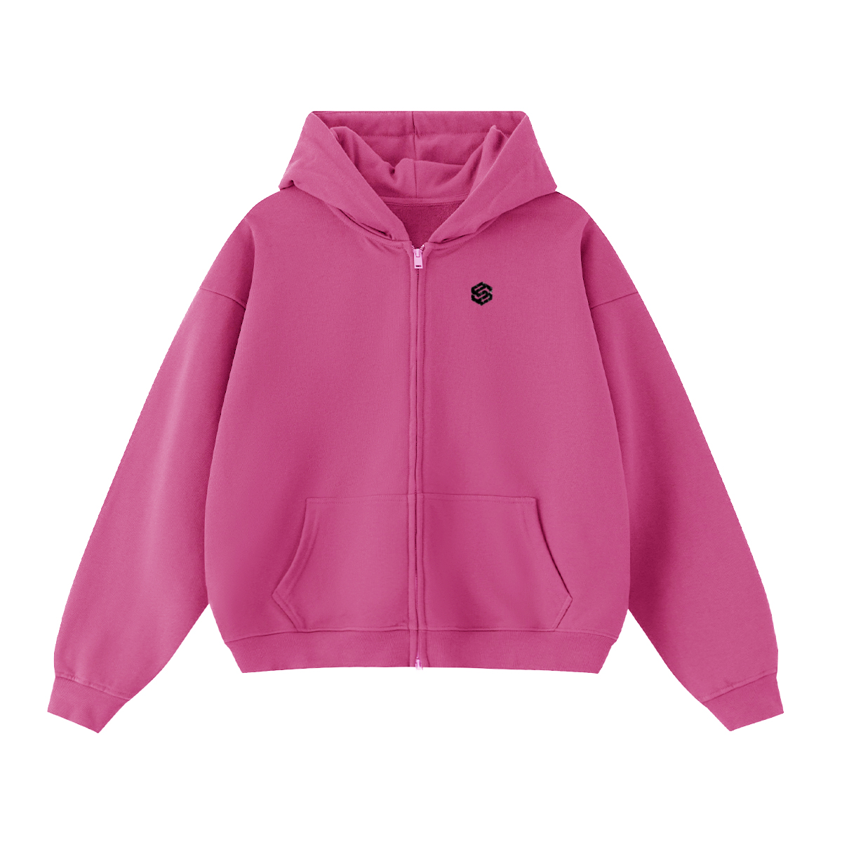 Unisex Cropped Oversized Zip-up Hoodie (460 GSM)