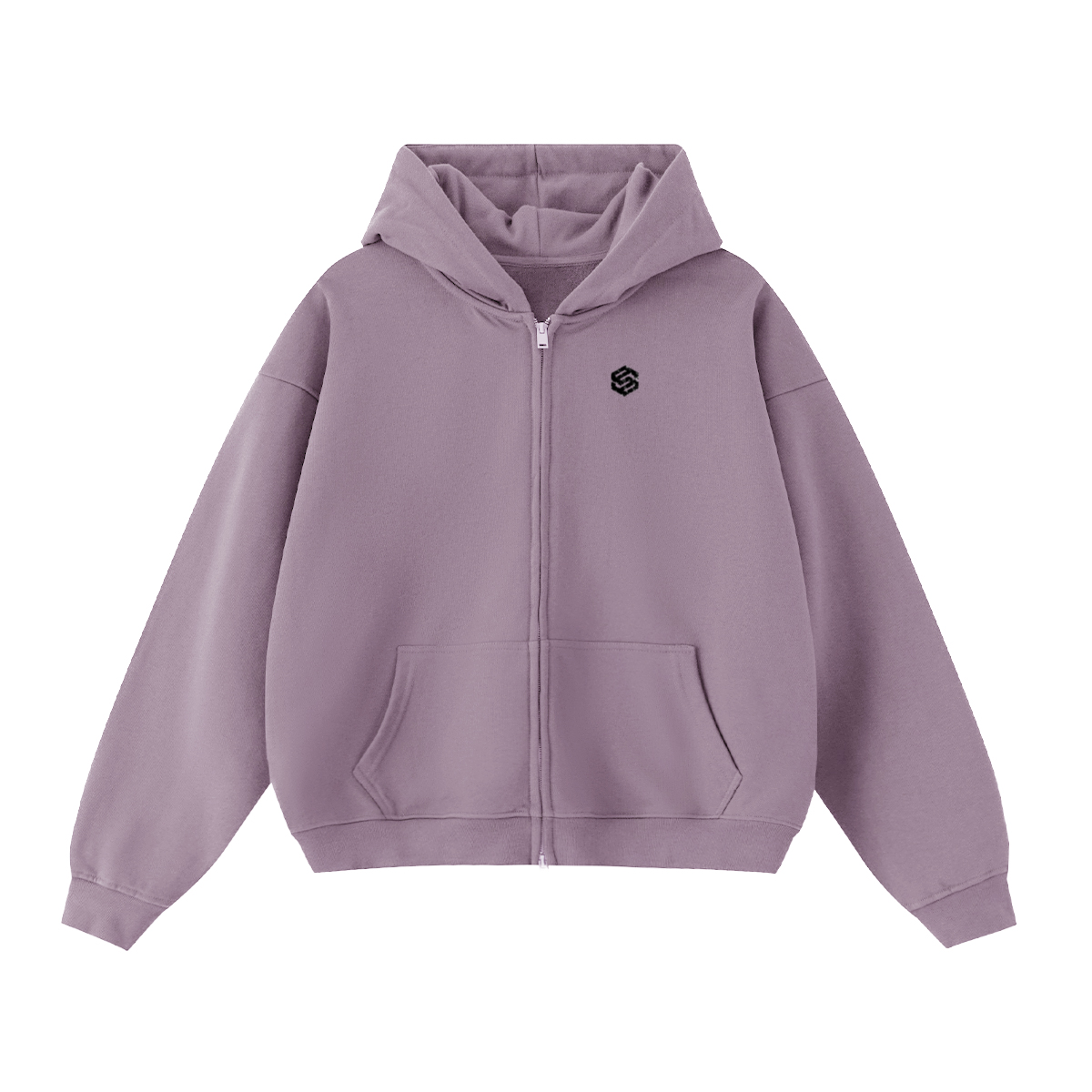 Unisex Cropped Oversized Zip-up Hoodie (460 GSM)