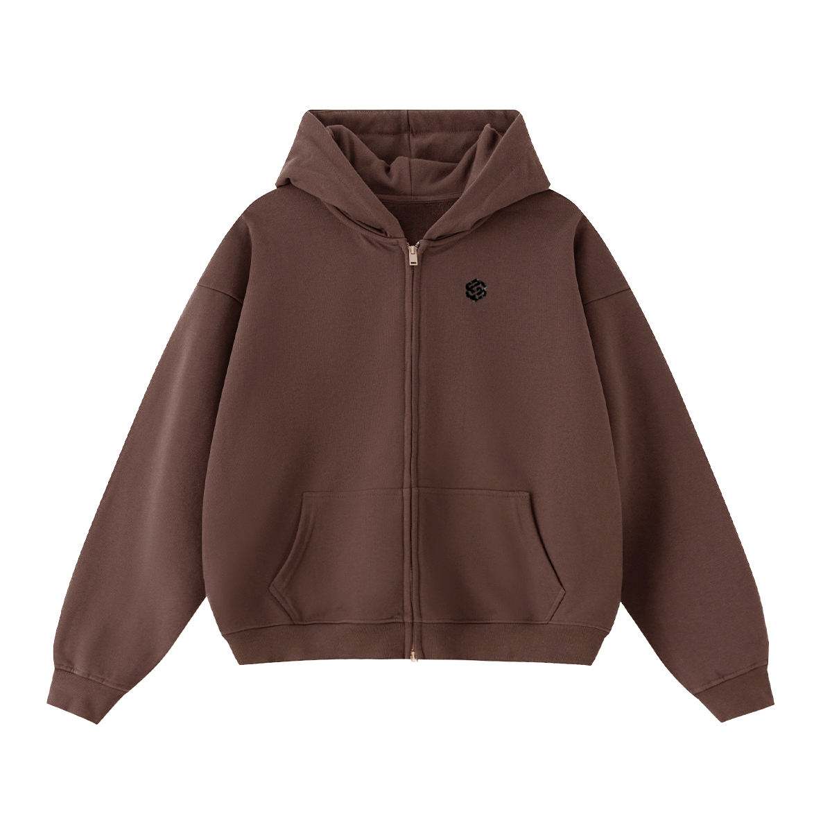 Unisex Cropped Oversized Zip-up Hoodie (460 GSM)