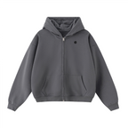 Unisex Cropped Oversized Zip-up Hoodie (460 GSM)