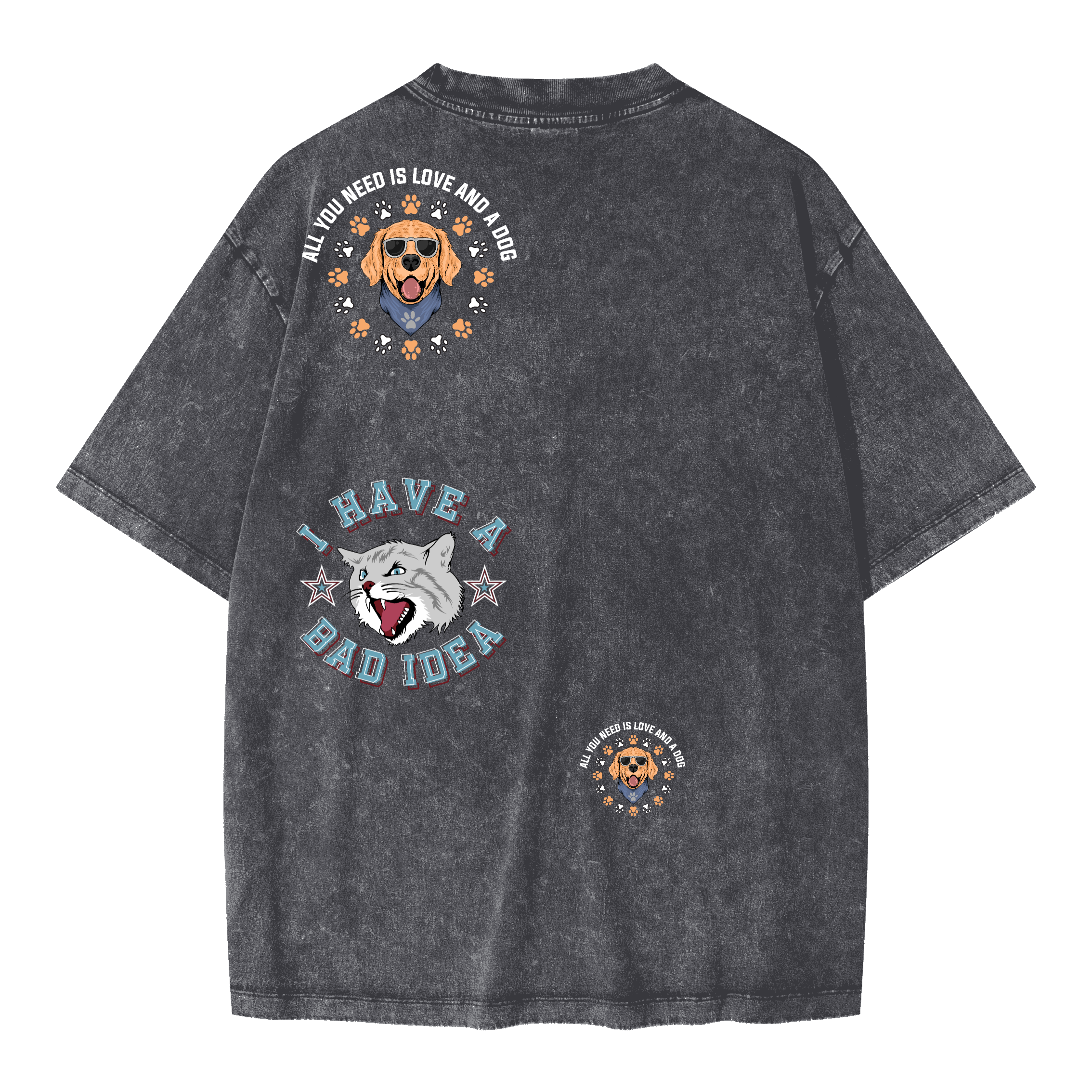 Unisex Oversized Snow Wash T-shirt(285GSM)