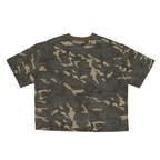 Unisex Camo Cropped Oversized T-shirt (260GSM)