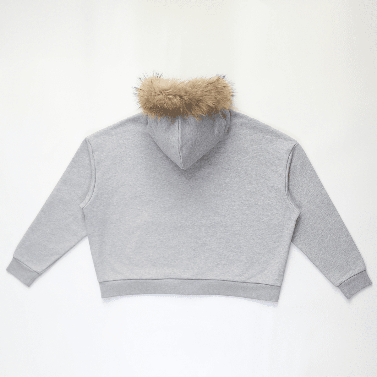 Unisex Fur-Trim Zip-Up Hoodie（400GSM）