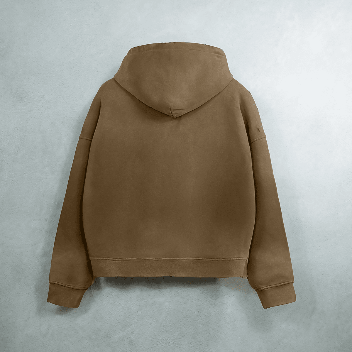 Unisex Heavyweight Washed Distressed Dystopian Streetwear Zip-Up Hoodie(420GSM)