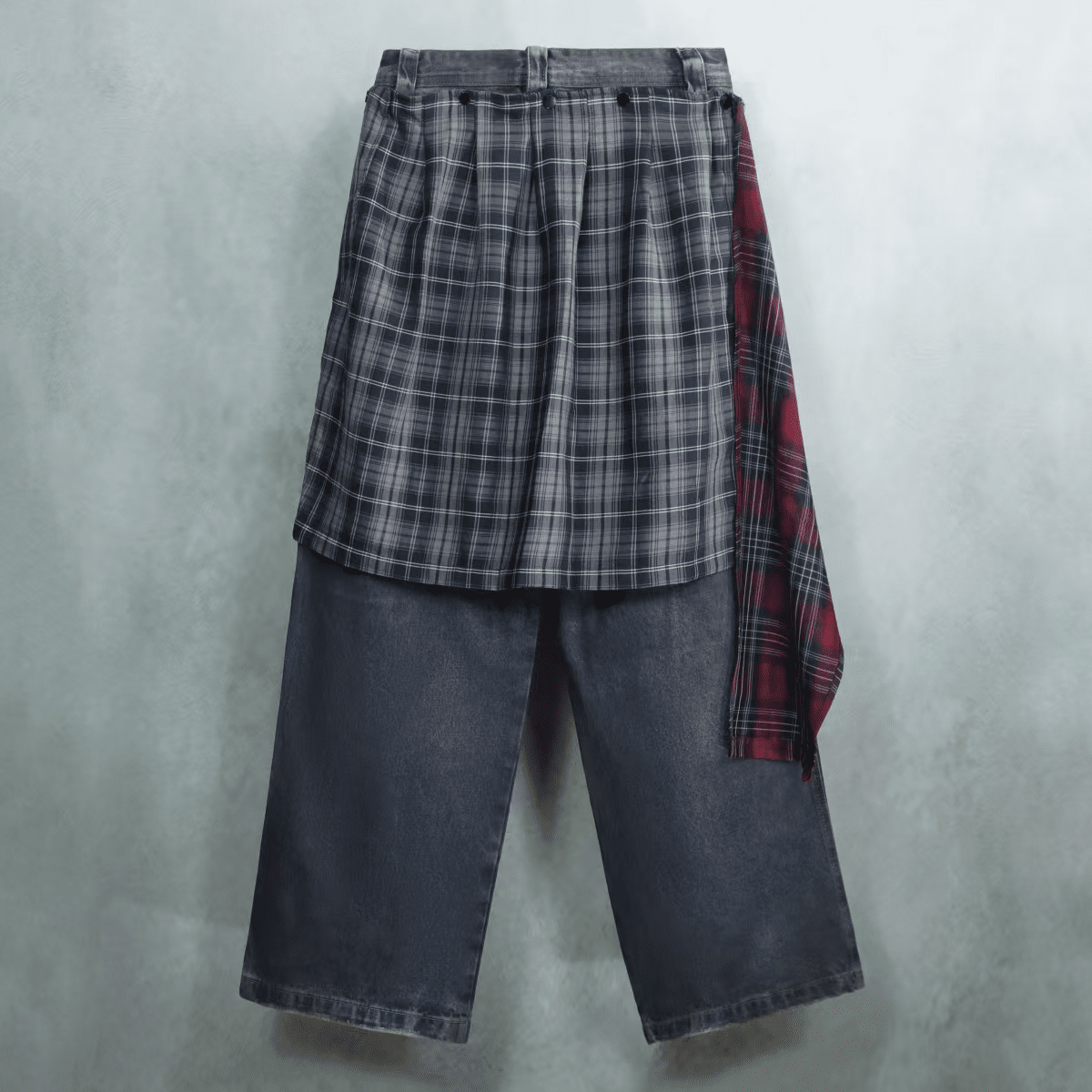 Unisex Loose Fit Straight-Leg Washed Jeans