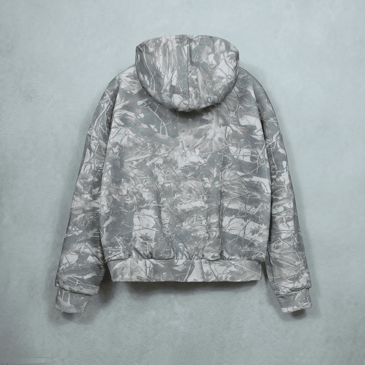 Unisex 100% Cotton Heavyweight French Terry Camo Hoodie（400GSM）