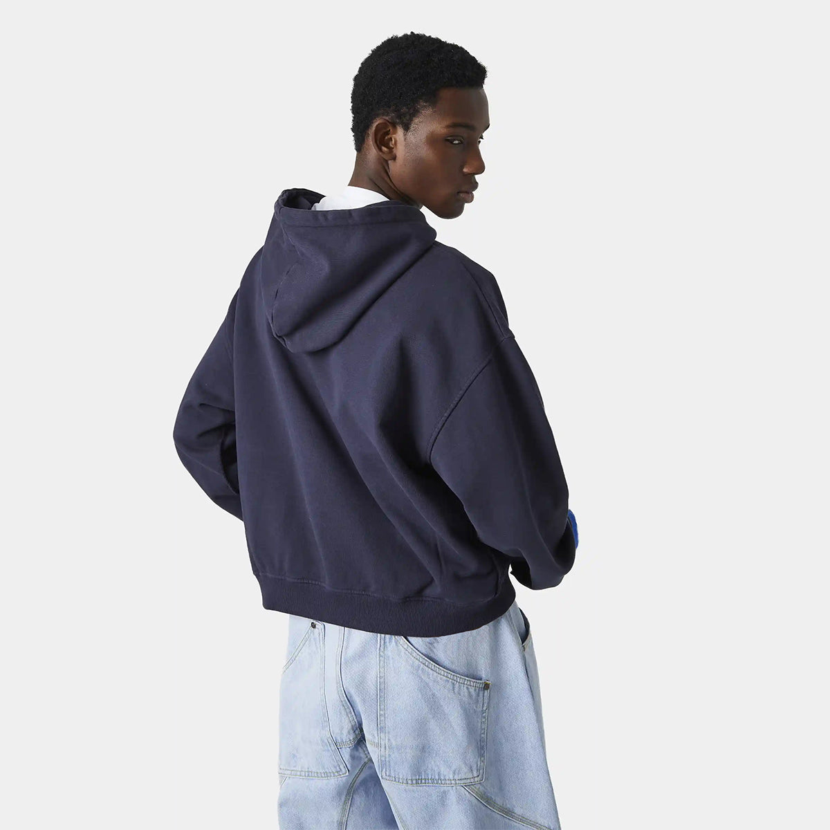 Unisex Cropped Double-Zip Hoodie